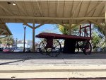 Old fashioned baggage cart at Kissimmee Amtrak Station 